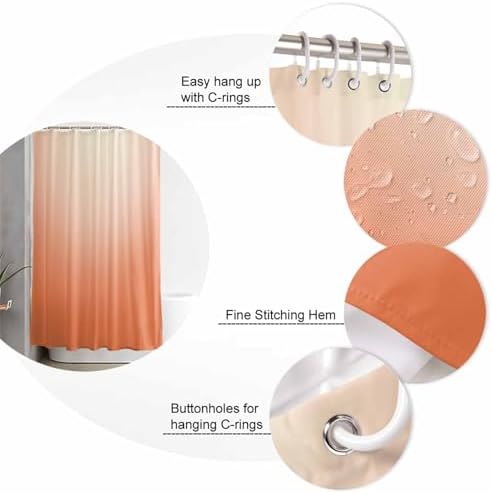 ZOE GARDEN Gradient Orange Bathroom Set