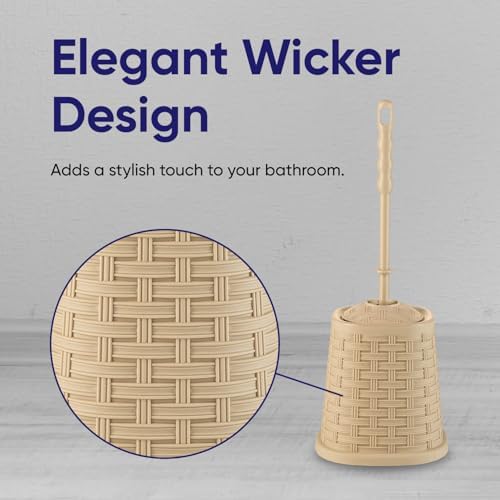 Superio Wicker Style Toilet Bowl Brush and Holder 1