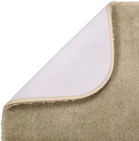 Gorgeous Home 3 Piece Bathroom Mats Set with Non-Skid Lid Cover