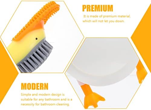 Operitacx Silicone Toilet Brush with Wall Mounted Holder