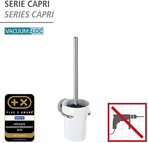 WENKO 22323100 Vacuum-Loc Toilet Brush Capri