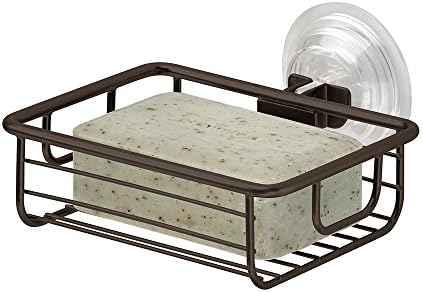 InterDesign Classico Suction Shower Caddy with Shelves and Hooks