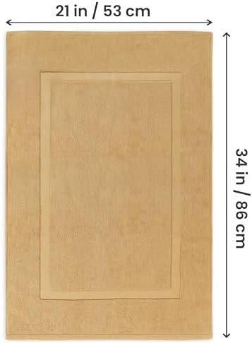 Utopia Towels Cotton Banded Rug 21x34 Inches Champagne 2 Pack