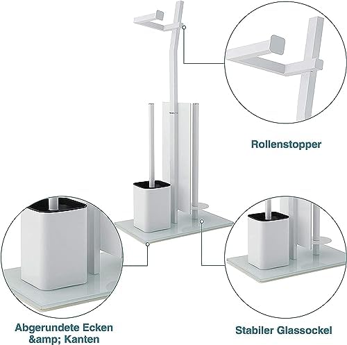 Smartpeas WC Set with Roll Holder and Extra Brush Heads