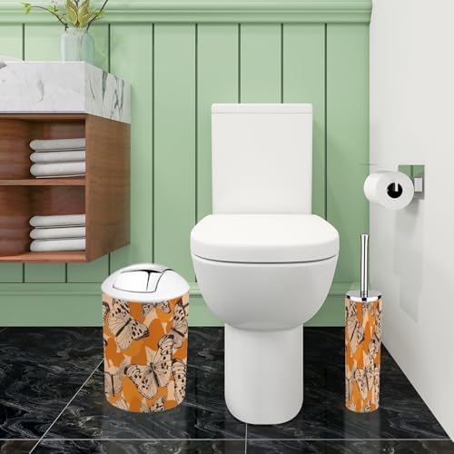 Boho Abstract Butterfly Wings Bathroom Accessory Set 6 Piece