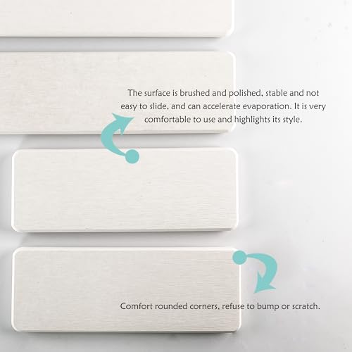 NiuYichee 2 Pcs Water Absorbing Stone Trays White