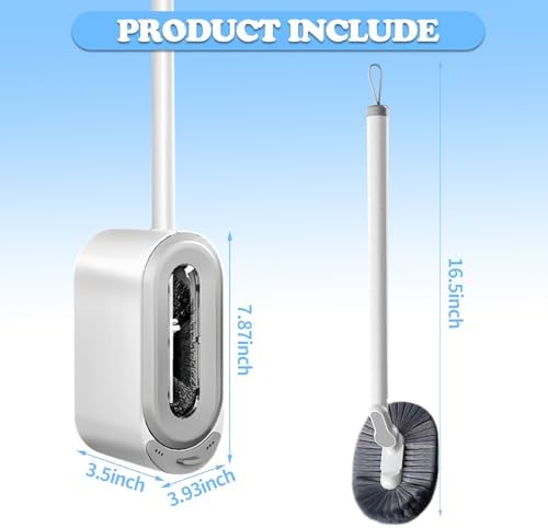 QICI 2-Piece Toilet Brush with Wall Mounted Holder