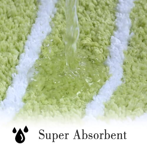 HelloTree Green Leaf Bathroom Rug for Kids 1