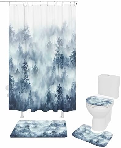 ZOE GARDEN Blue Forest Bathroom Set