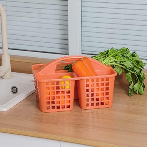 JiatuA Portable Shower Caddy with 3 Compartments and Handle
