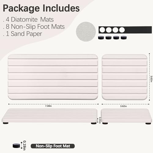 YEECOPON Set of 4 Bathroom Vanity Tray