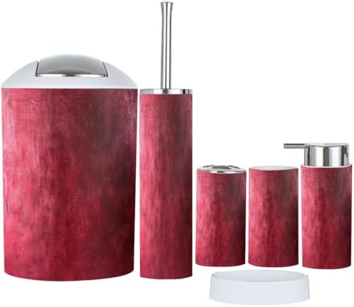 Boho Rose Bathroom Accessory Set 6 Piece 1