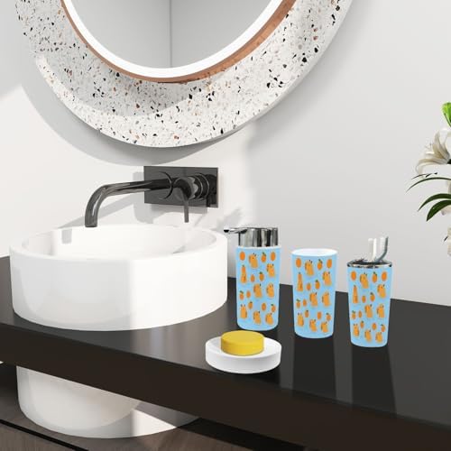 Boho Capybara Bathroom Accessory Set 6 Piece