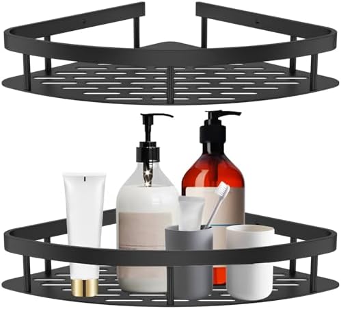2Pcs Corner Shower Caddy Rustproof Aluminum Storage Rack