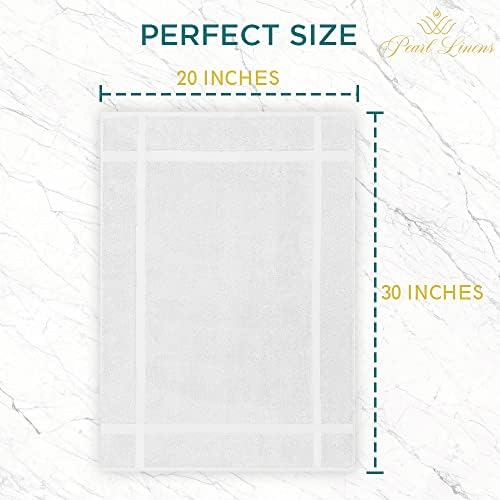 Pearl Linens 6 Pack Cotton Bath Mats 20x30in