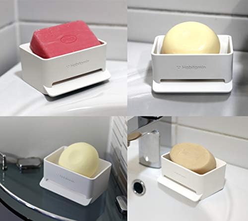 Soap Mate Slanted Soap Dish with Self-Draining and Drying Fast