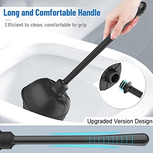 Uptronic Toilet Plunger and Brush Set with Holder