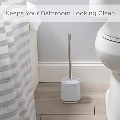 Bath Bliss Luxury Toilet Brush with Holder Grey