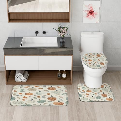 4PCS Fall Kids Pumpkin Bath Accessory Set
