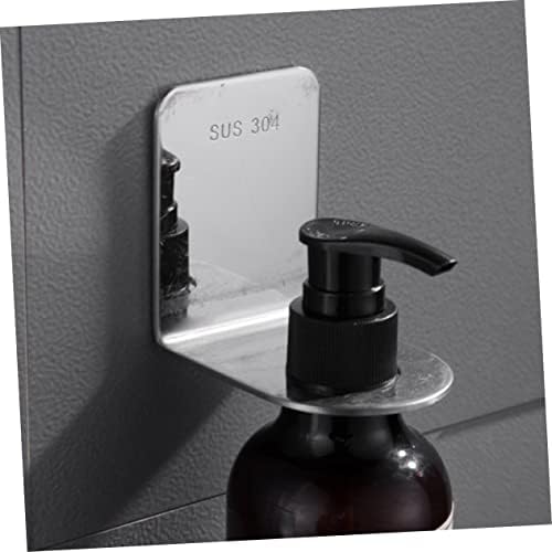 Garneck Silver Shower Gel Hooks Suction Soap Dispenser Holder