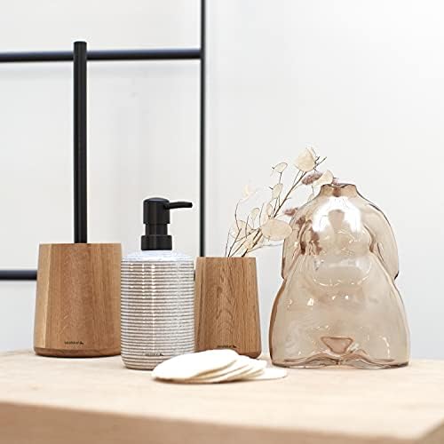 Sealskin Earth Toilet Brush and Holder Freestanding Oak