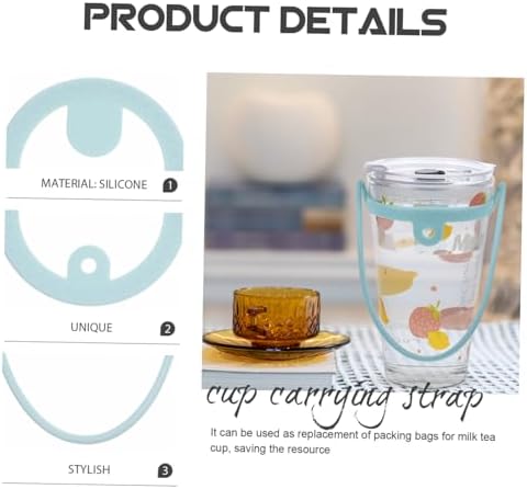 NOLITOY 2pcs Creative Cup Holder Straps for Milk Tea and Coffee