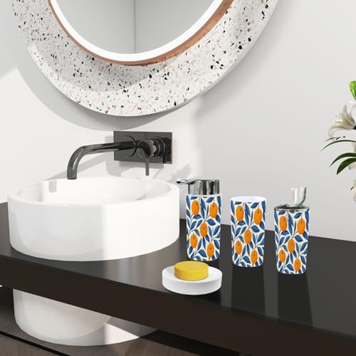Boho Tropical Bathroom Accessories Set 6 Piece