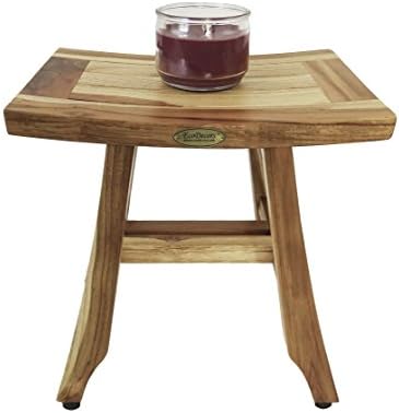 EcoDecors Teak Shower Shaving Foot Rest with Sealer