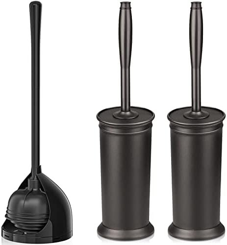 Uptronic Toilet Plunger and Brush Set with Holder 1