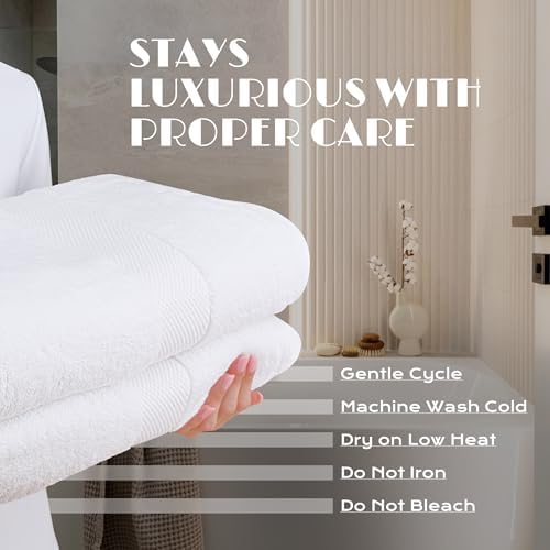 White Classic Luxury Soft Bath Towels 2 Pack