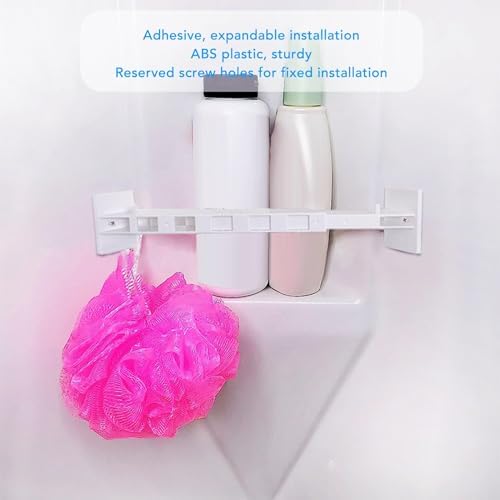 Cyrank RV Corner Shower Bar Storage Organizer