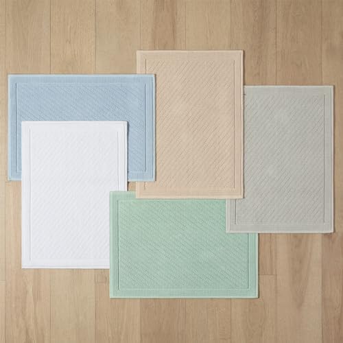 Arkwright Cotton Bath Rug - 24x36 in High Absorbent Textured Woven Design White