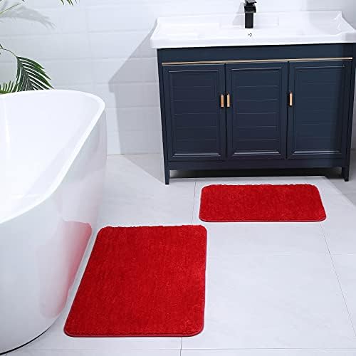 DSHXL 2 Piece Bath Rug Set Non-Slip Microfiber Mats