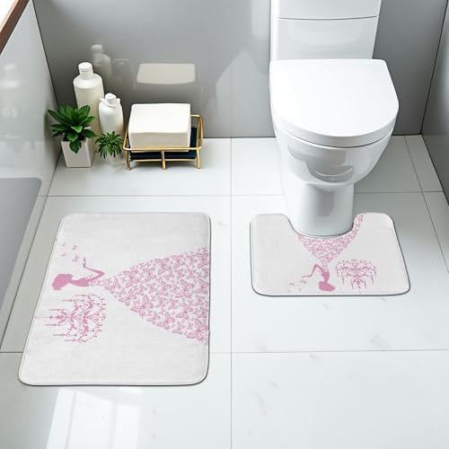 Ambesonne Love 2-Piece Bathroom Rug Set 1