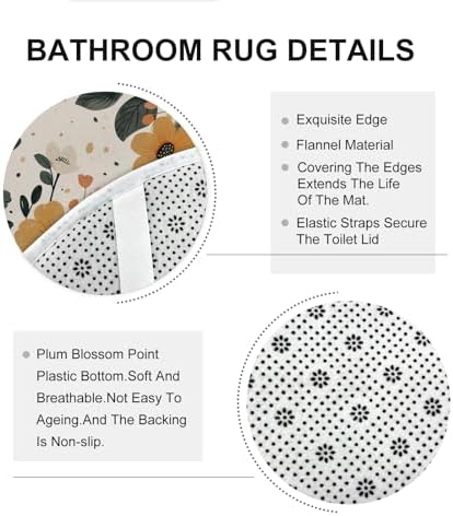 4PCS Fall Cream Pumpkin Bathroom Sets 1