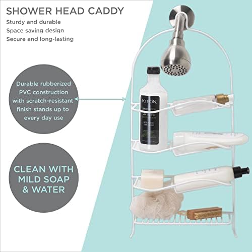 Bath Bliss 4 Tier Shower Caddy with Hooks