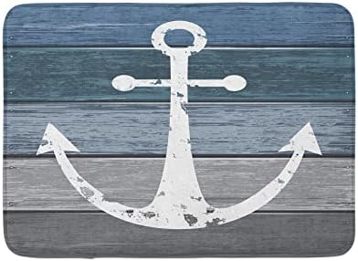 Ambesonne Anchor Bath Mat - Nautical Style 302 x 20 Plush Mat