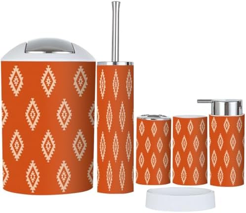 Boho Southwest Bathroom Accessory Set 6 Piece