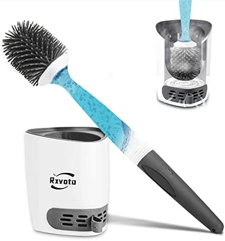 Silicone Toilet Brush with Refillable Design and Soft Bristles