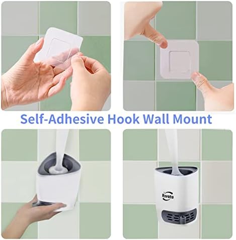 Silicone Toilet Brush with Refillable Design and Soft Bristles