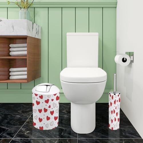 Boho Bathroom Accessory Set 6 Piece Day Red 1