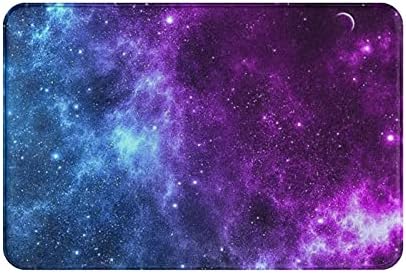 Galaxy Blue Purple Bath Mat with Non-Slip Design