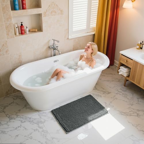 SUBRTEX 16 x 24 Inch Chenille Bath Rug Soft Plush