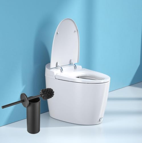 KWQKEM Toilet Brush and Holder Set Matte Black 1