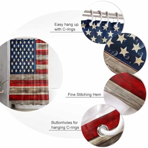ZOE GARDEN American Flag Bathroom Set