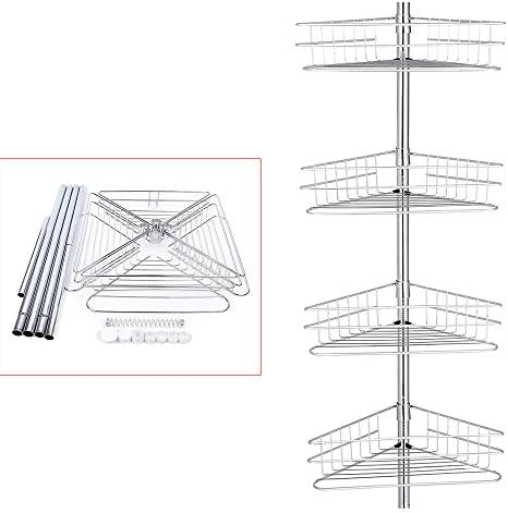 4 Layer Shower Storage Holder with Drainage System 1