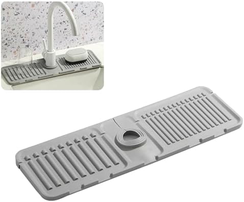 Swicado Faucet Mat - Premium Silicone Splash Guard for Kitchen Bath