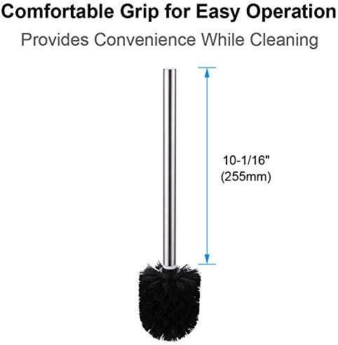 Angle Simple Toilet Brush Set 3PCS with Stainless Steel Handle