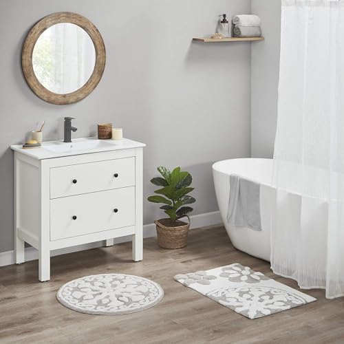 Madison Park Casablanca Cotton Tufted Bath Rug - Taupe 20 x 30
