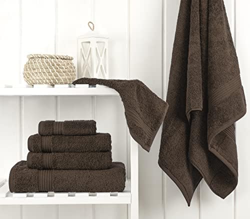 Cotton Paradise 6 Piece Brown Towel Set